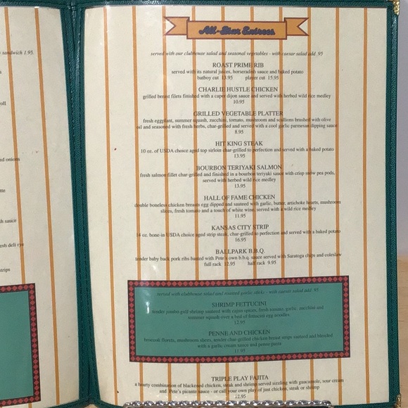 Pete Rose Cafe‎ Menu - Picture 5 of 8